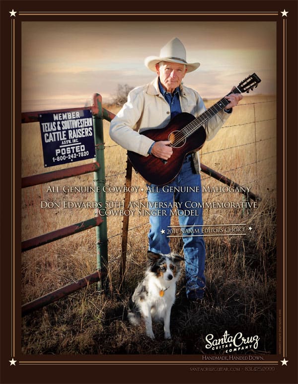 Don Edwards 'Cowboy Singer' Commemorative Poster.